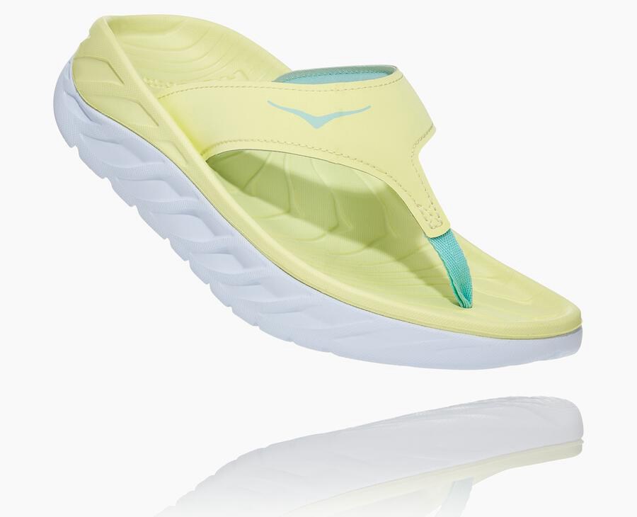 Sandale Hoka One One Ora Recovery Flip Femme - Jaune/Blanche - NBW-367429